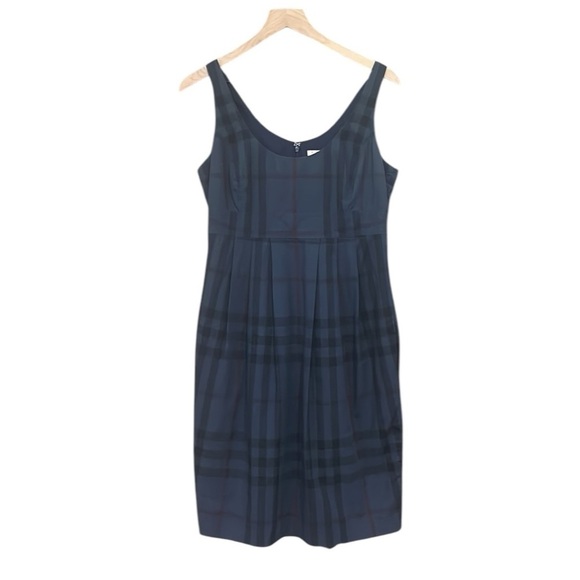 Burberry Brit Plaid Sleeveless Cotton Dress Size 8 - Picture 2 of 9